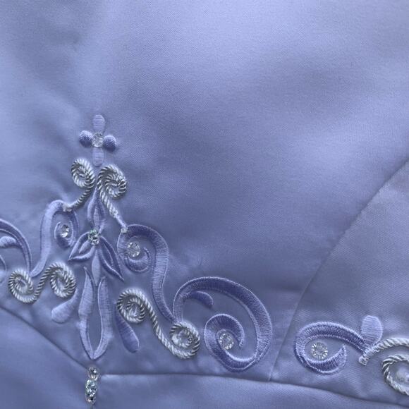 David’s Bridal Flower Girl/ Jr Bridesmaid Dress with Veil - Picture 4 of 14